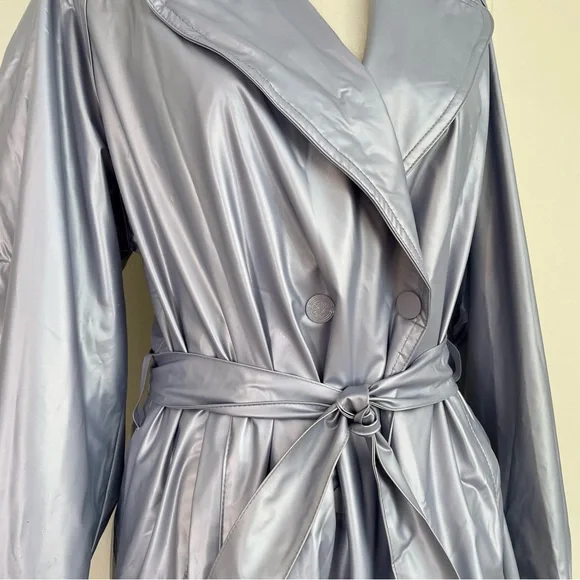 Vintage Y2K Vinyl Trench Coat - Picture 3 of 6